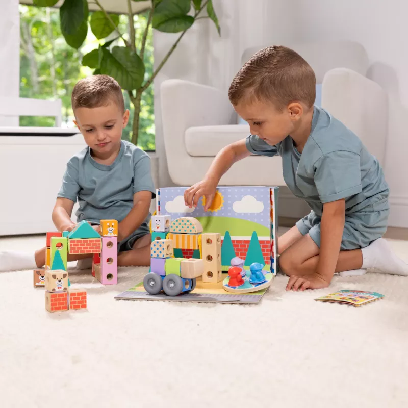 Melissa & Doug MDT BBN Blockables Town Pyst GML, 2 anno/i, 73 pz., plastica, legno