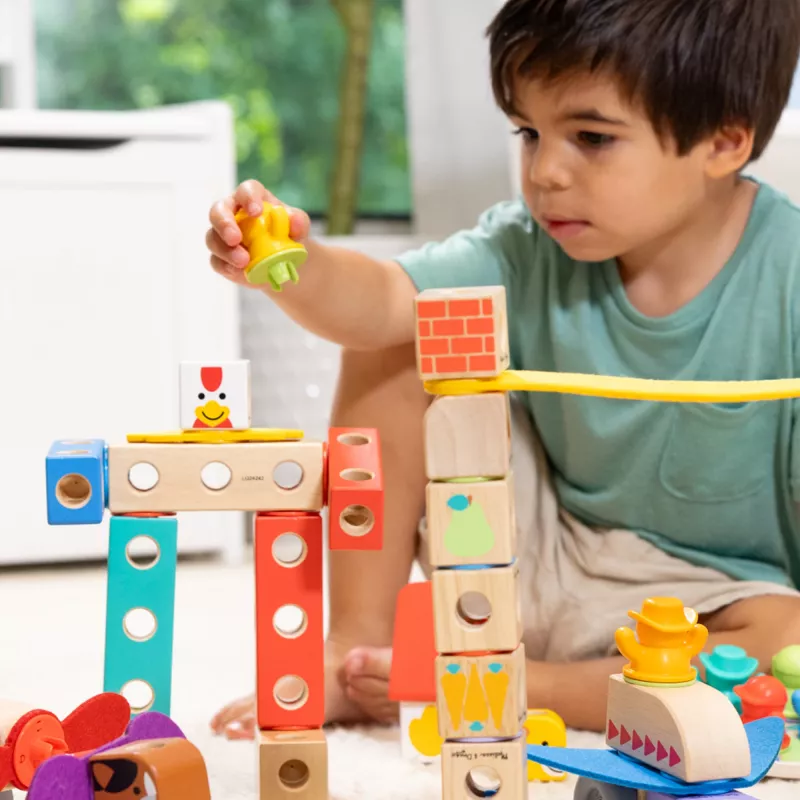 Melissa & Doug MDT BBN Blockables Town Pyst GML, 2 anno/i, 73 pz., plastica, legno
