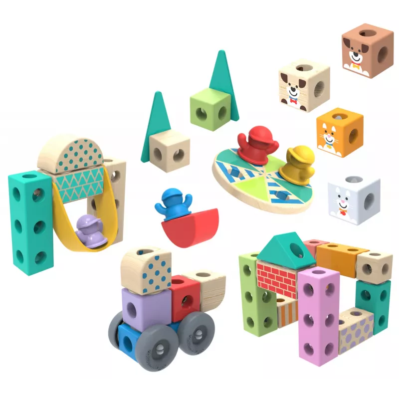 Melissa & Doug MDT BBN Blockables Town Pyst GML, 2 anno/i, 73 pz., plastica, legno