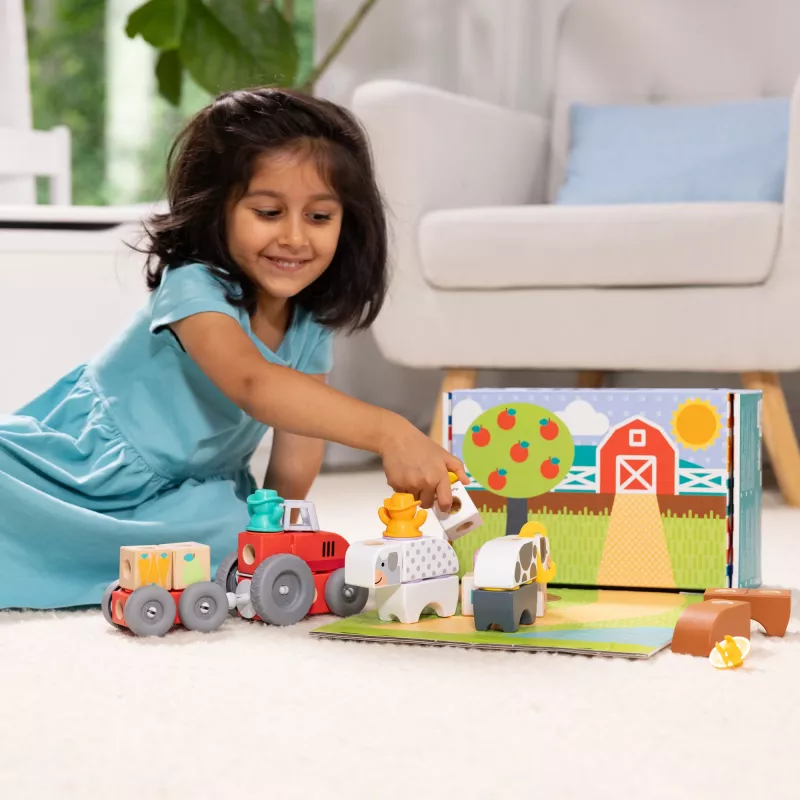 Melissa & Doug MDT BBN Blockables Farm GML, 2 anno/i, 56 pezzi, plastica, legno