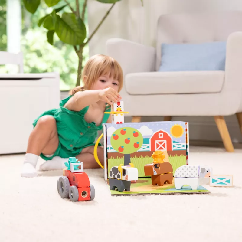 Melissa & Doug MDT BBN Blockables Farm GML, 2 anno/i, 56 pezzi, plastica, legno