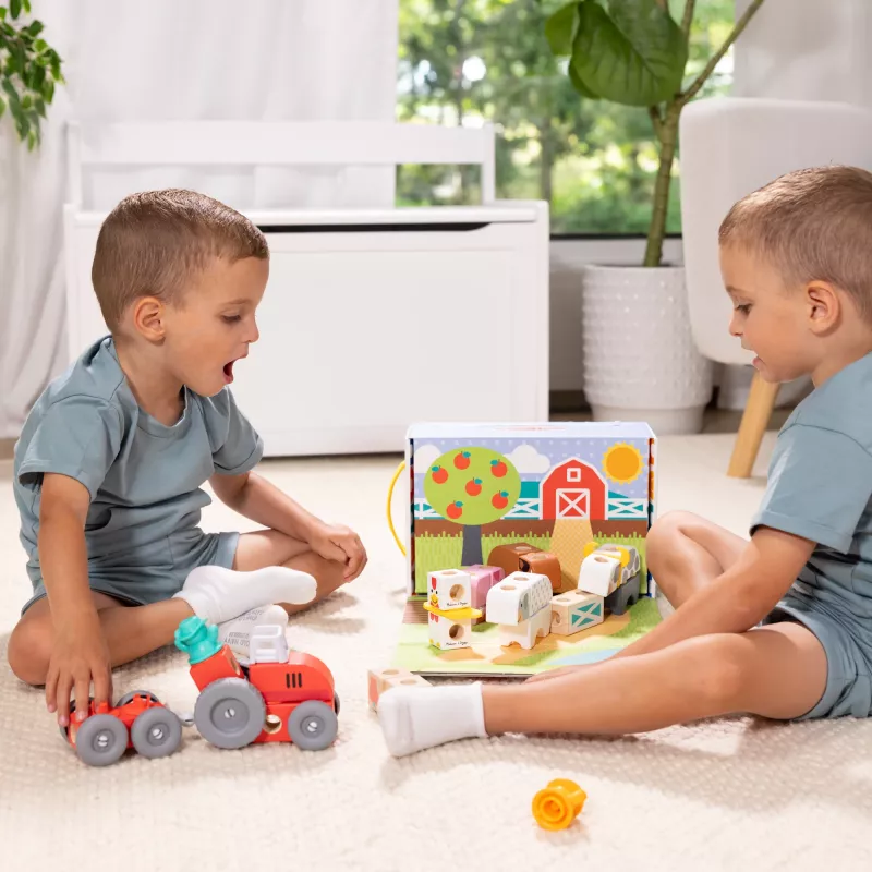 Melissa & Doug MDT BBN Blockables Farm GML, 2 anno/i, 56 pezzi, plastica, legno