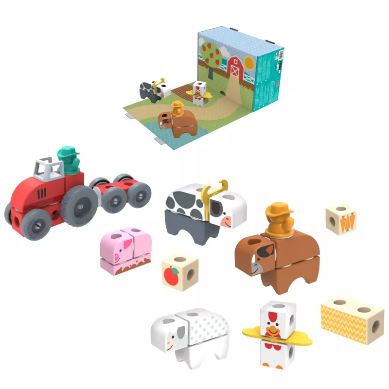 Melissa & Doug MDT BBN Blockables Farm GML, 2 anno/i, 56 pezzi, plastica, legno