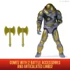 Action figure Superman Hammer of Boravia 6 pollici, stile film, include 2 accessori, oro/grigio