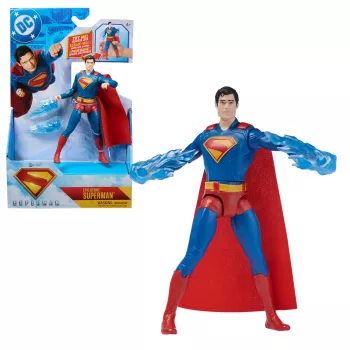 DC Comics, SUPERMAN action figure Epic Strike, 15 cm, stile autentico del film, include 2 accessori, giocattolo per bambini e bambine da 4 anni