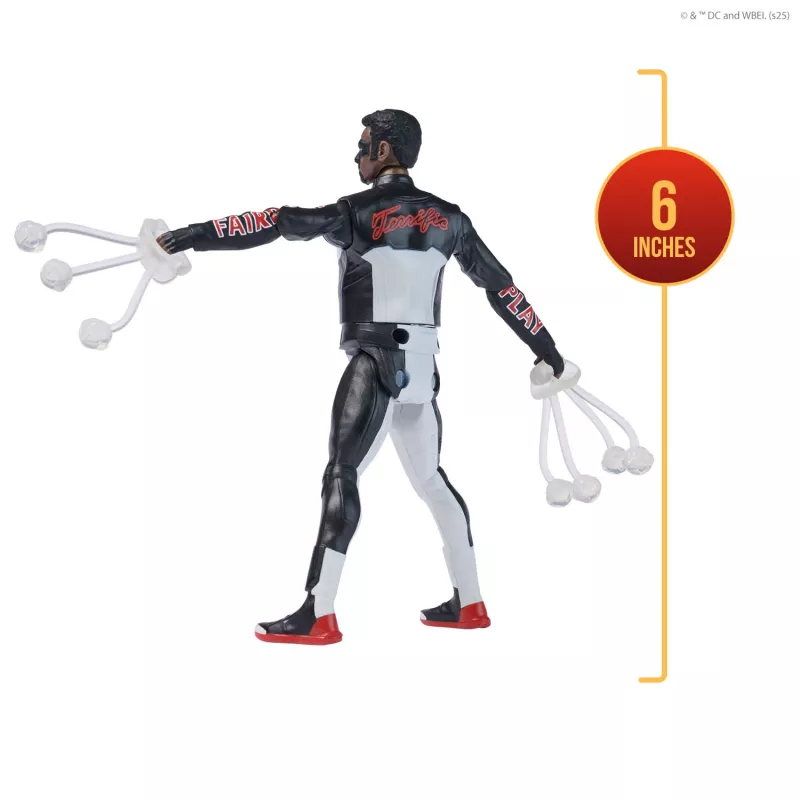DC Comics, SUPERMAN, Mr. Terrific, action figure Epic Strike, 15 cm, design autentico del film, include 2 accessori, giocattolo per bambini e bambine da 4 anni