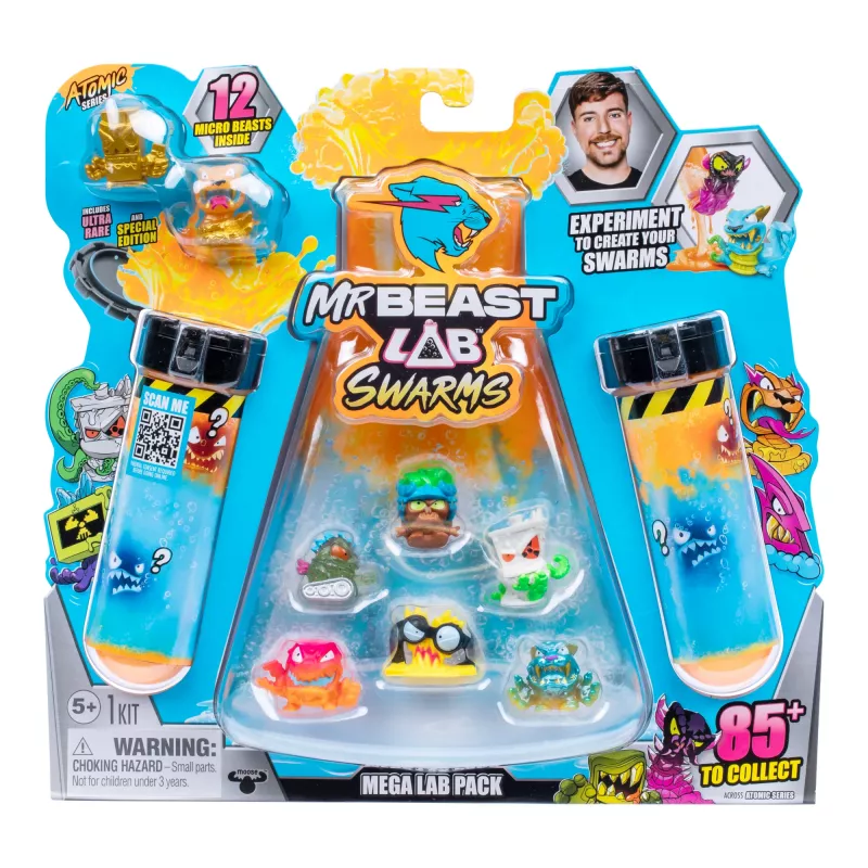 Moose Toys MrBeast Lab Swarms II Atomic confezione da 12, 5 anni, multicolore