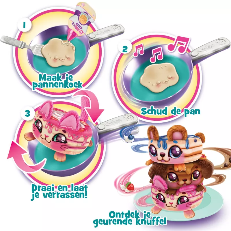 Moose Toys Cookeez Makery Pancake, cibo giocattolo, 5 anni