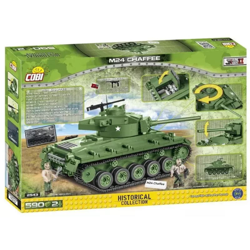 Mattoncini carro armato Cobi M24 Chaffee modello in scala 1:35, Cobi-2543