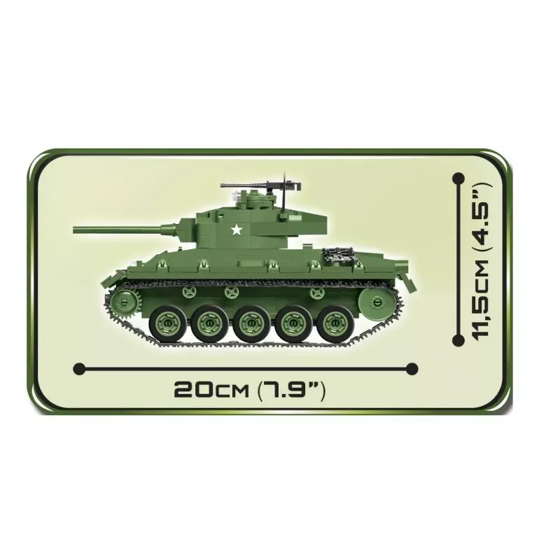Mattoncini carro armato Cobi M24 Chaffee modello in scala 1:35, Cobi-2543