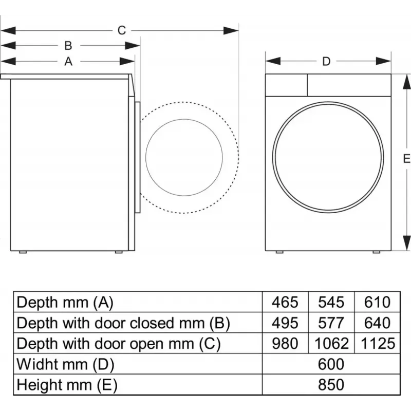 Lavatrice Gorenje WPNEI14A2TS a carica frontale 10 kg 1400 giri/min nero, bianco