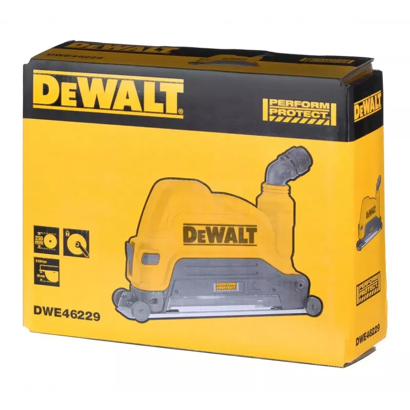 DeWALT DWE46229-XJ protezione per smerigliatrici angolari da 230 mm, aspirazione polvere AirLock