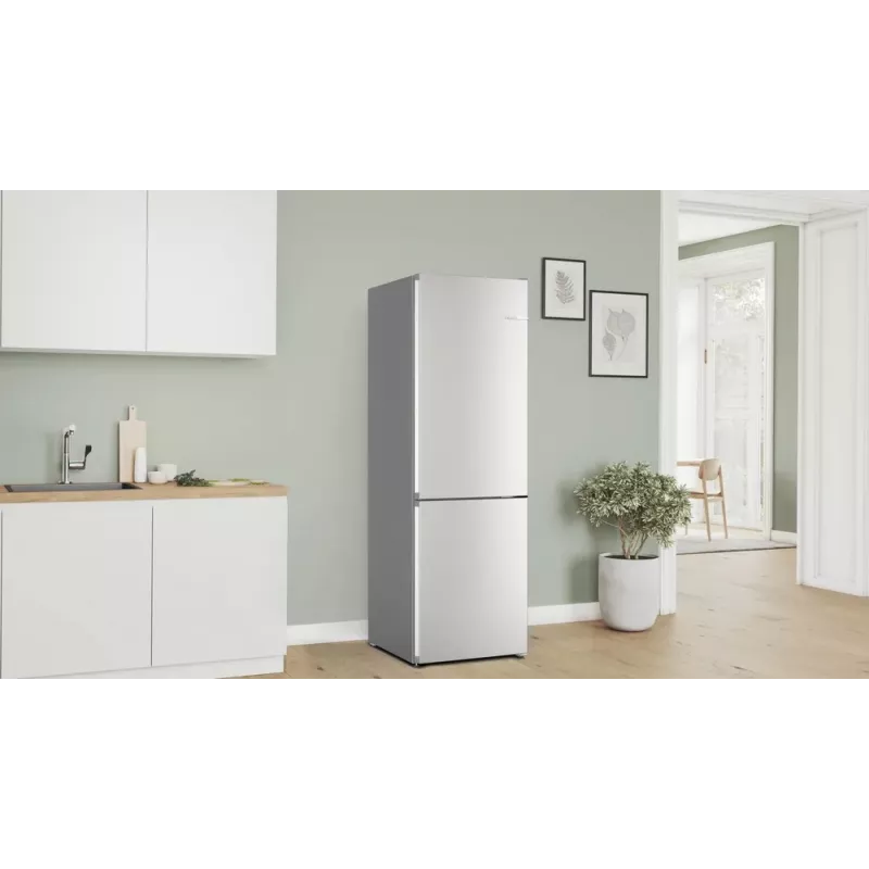 Frigorifero combinato Bosch Serie 4 KGN362LAF libera installazione 321 L metallizzato