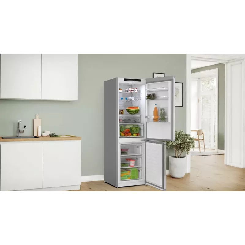 Frigorifero combinato Bosch Serie 4 KGN362LAF libera installazione 321 L metallizzato
