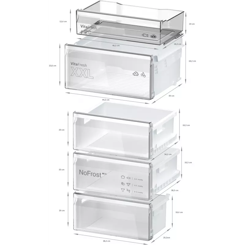 Frigorifero combinato Bosch Serie 4 KGN362LAF libera installazione 321 L metallizzato