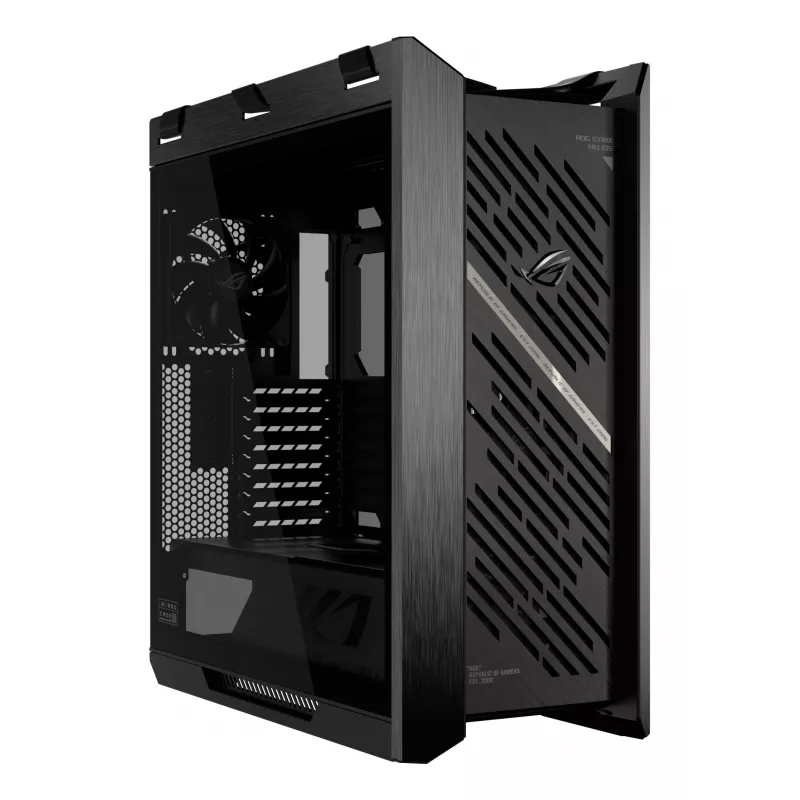 ASUS ROG Strix Helios II GX601S case per PC, Midi Tower, E-ATX, vetro temperato, Aura Sync RGB, 4 ventole da 140 mm, USB-C, nero
