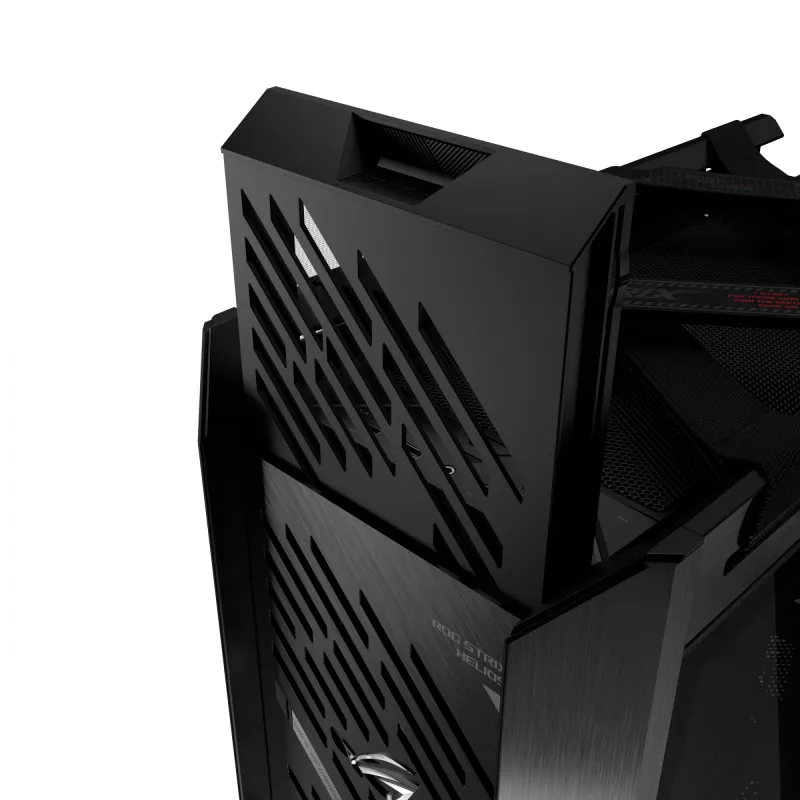 ASUS ROG Strix Helios II GX601S case per PC, Midi Tower, E-ATX, vetro temperato, Aura Sync RGB, 4 ventole da 140 mm, USB-C, nero