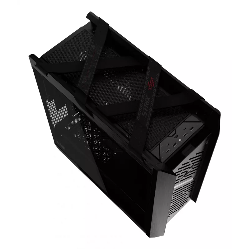 ASUS ROG Strix Helios II GX601S case per PC, Midi Tower, E-ATX, vetro temperato, Aura Sync RGB, 4 ventole da 140 mm, USB-C, nero