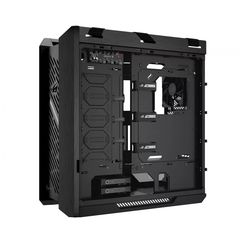 ASUS ROG Strix Helios II GX601S case per PC, Midi Tower, E-ATX, vetro temperato, Aura Sync RGB, 4 ventole da 140 mm, USB-C, nero
