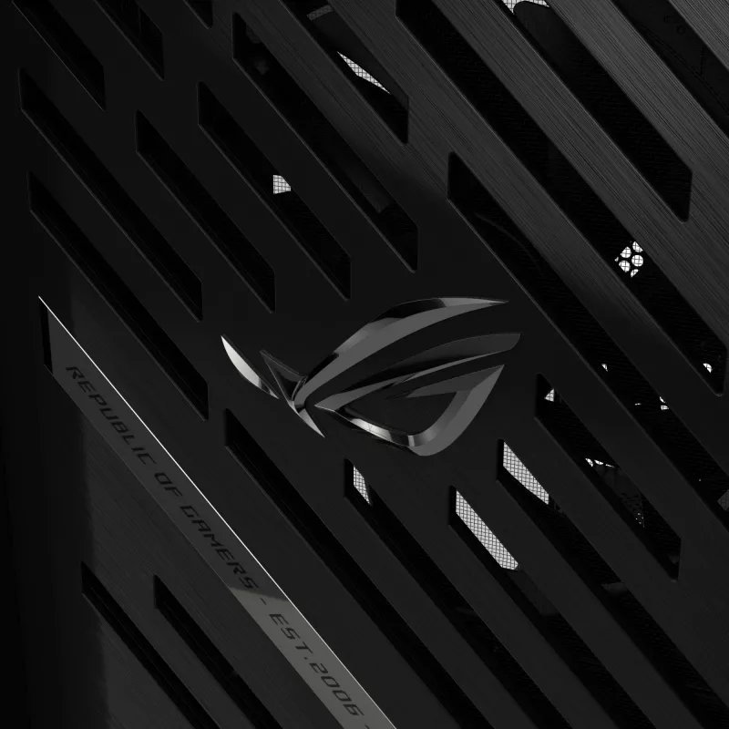 ASUS ROG Strix Helios II GX601S case per PC, Midi Tower, E-ATX, vetro temperato, Aura Sync RGB, 4 ventole da 140 mm, USB-C, nero