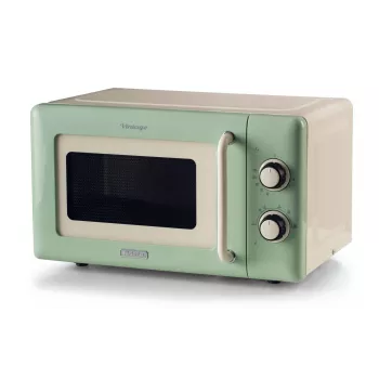 Ariete Vintage Line 3960 microonde vintage, 800 W, capacità 20 l, 3 funzioni, 5 livelli di potenza, timer, verde