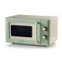 Ariete Vintage Line 3960 microonde vintage, 800 W, capacità 20 l, 3 funzioni, 5 livelli di potenza, timer, verde