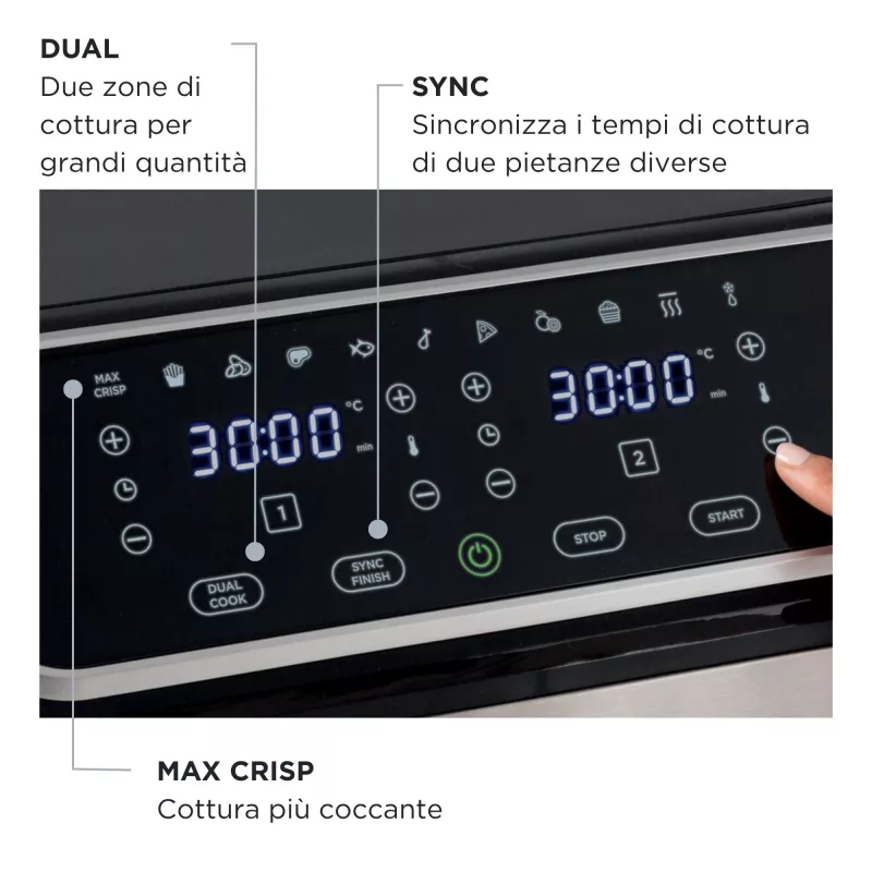 Friggitrice ad aria Ariete 4625/00 9 L 2100 W nero argento