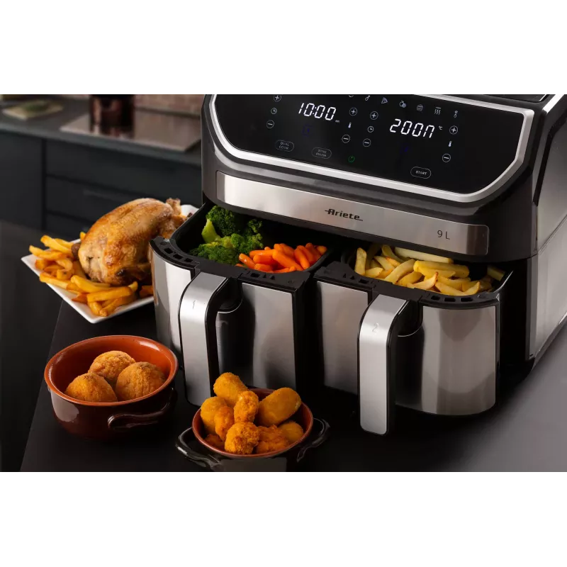 Friggitrice ad aria Ariete 4625/00 9 L 2100 W nero argento