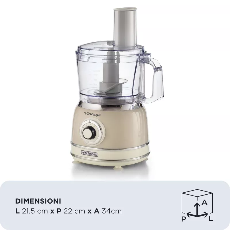 Ariete Vintage Line 1781/03 robot da cucina 1000 W 2,1 L beige