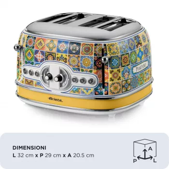 Tostapane ARIETE Positano 4 fette, 1630 W, multicolore
