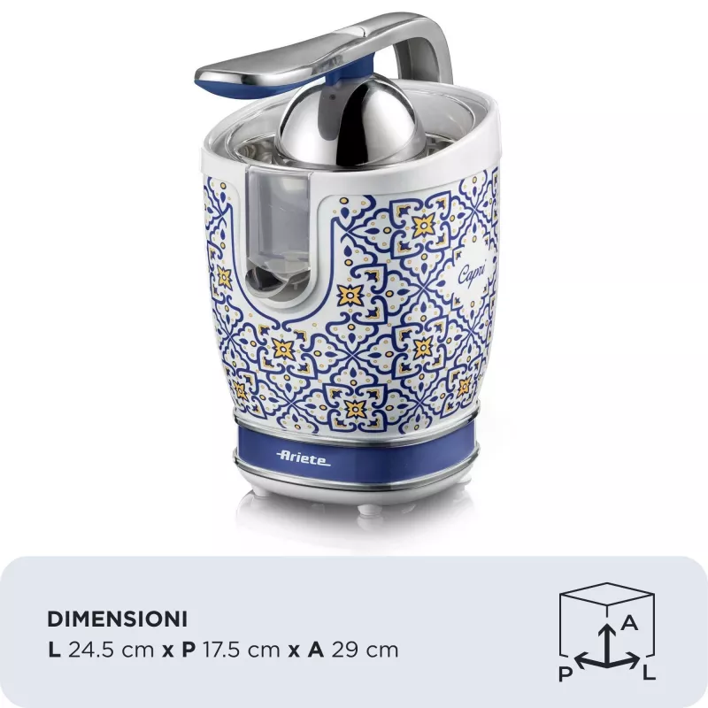 Spremiagrumi elettrico Ariete 0413/0C 0,6 l 85 W blu multicolore