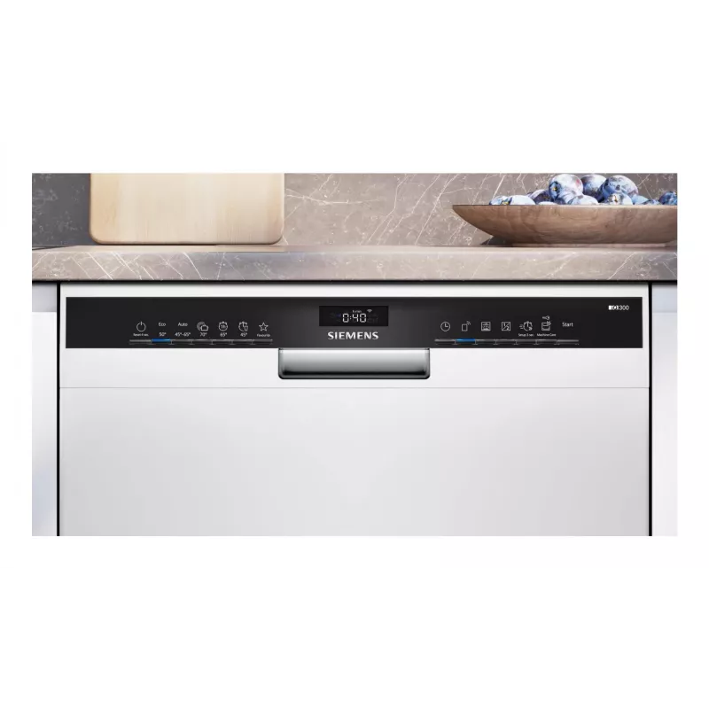 Lavastoviglie sottopiano Siemens SN43HW03TE, 13 coperti, 60 cm, bianco, 46 dB, Home Connect