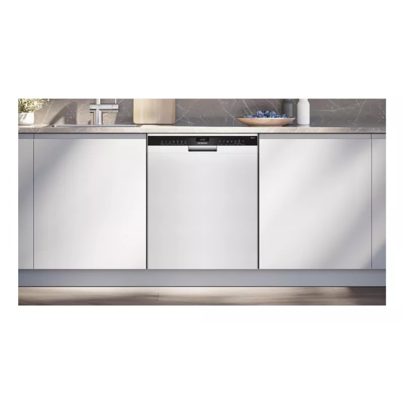 Lavastoviglie sottopiano Siemens SN43HW03TE, 13 coperti, 60 cm, bianco, 46 dB, Home Connect