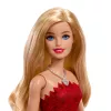 Bambola Barbie Mattel 80° anniversario moda color rubino con abito rosso e accessori