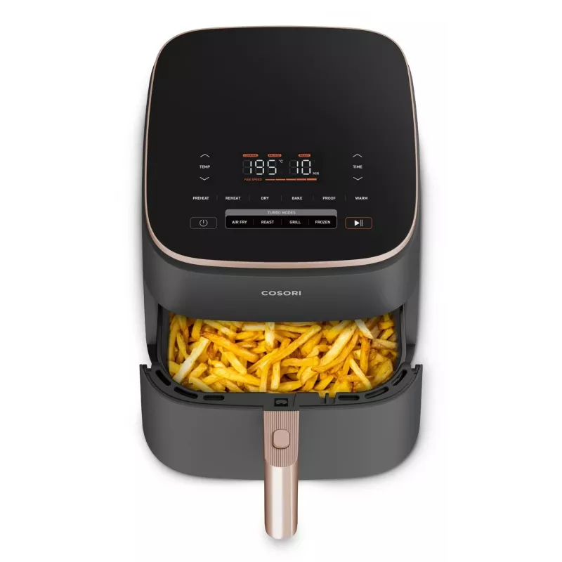 Cosori Turbo Blaze Chef Edition Single 6 L a libera installazione 1725 W friggitrice ad aria nero, oro rosa