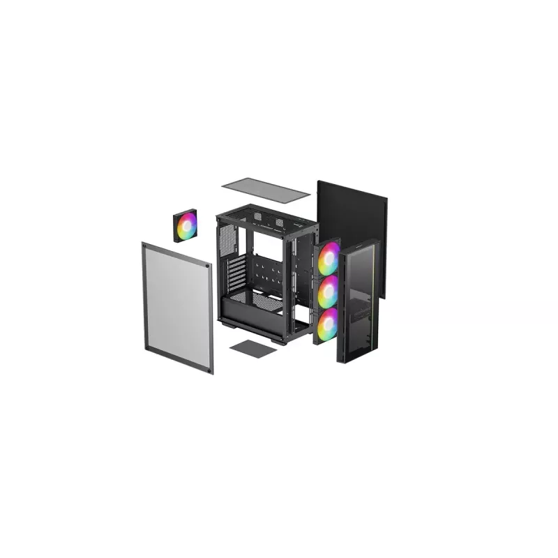 DeepCool MATREXX 55 V4 C R-MATREXX55-BCADA4-G-4 case Midi Tower per PC, vetro temperato, ATX/Micro-ATX/Mini-ITX, nero
