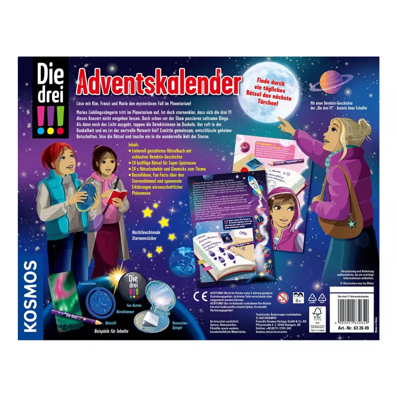 Kosmos Die drei !!! calendario dell'Avvento 2025, kit di esperimenti (632649)
