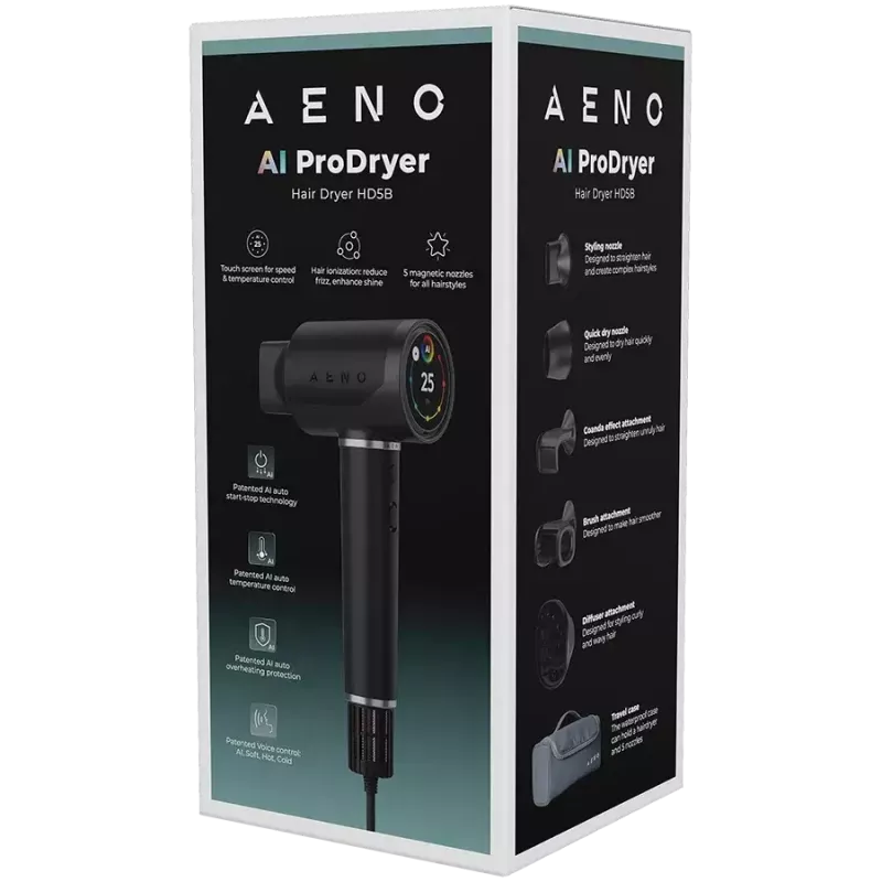 Asciugacapelli AENO AENO AI ProDryer HD5B AHD0005B 2200W tecnologia ionica