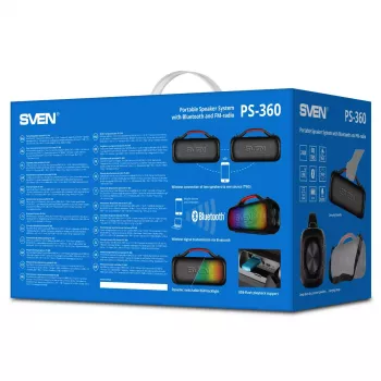 Altoparlante portatile mono SVEN PS-360 nero