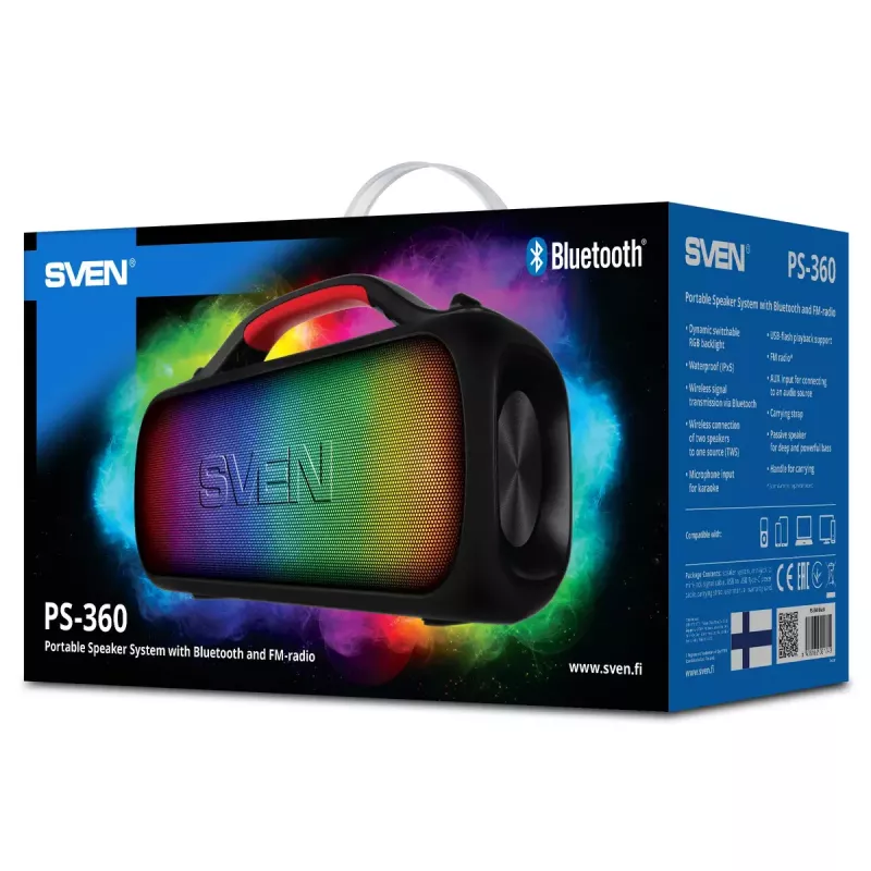 Altoparlante portatile mono SVEN PS-360 nero