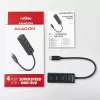 Hub USB-C 3.2 Gen 1 in metallo miniaturizzato AXAGON HUE-M1C
