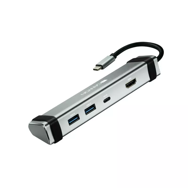 Canyon DS-3 CNS-TDS03DG hub USB-C 4 in 1, HDMI, 2x USB 3.0, USB-C PD 60W, Space Grey