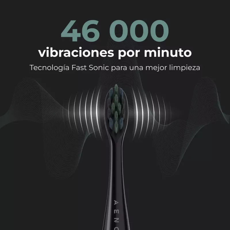 Spazzolino elettrico sonico AENO DB2S nero 4 modalità 46000rpm