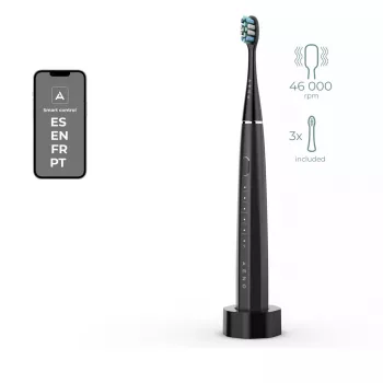 Spazzolino elettrico sonico AENO DB2S nero 4 modalità 46000rpm