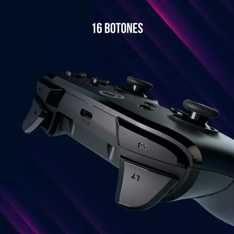 Lorgar TRIX-510 controller per giochi, nero, BT5.0, batteria integrata da 600 mAh, Type-C