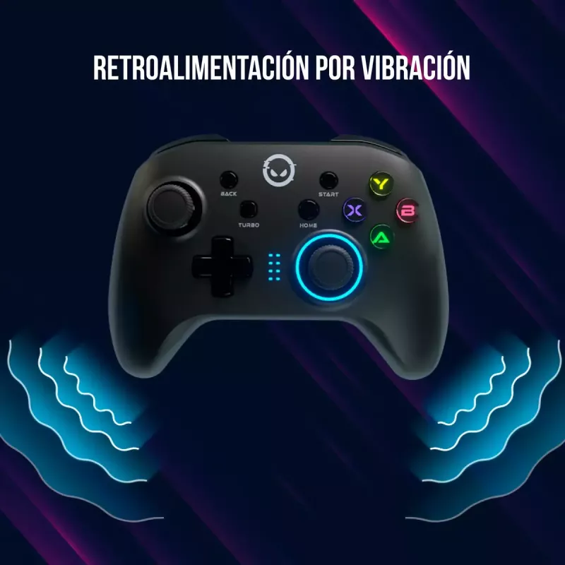 Lorgar TRIX-510 controller per giochi, nero, BT5.0, batteria integrata da 600 mAh, Type-C