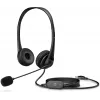 HP cuffie stereo USB G2, con filo, ufficio/call center, 90 g, cuffie, nero