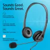 HP cuffie stereo USB G2, con filo, ufficio/call center, 90 g, cuffie, nero