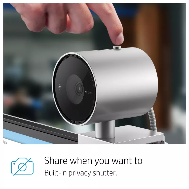HP 950 webcam 4K, 3840 x 2160 pixel, Full HD, 30 fps, 1x, Auto, Auto
