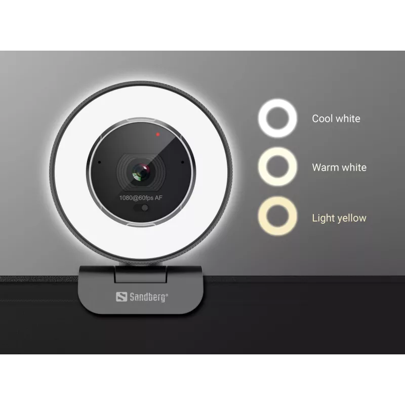 Sandberg Streamer USB Webcam Pro Elite 2560x1440 60fps nero